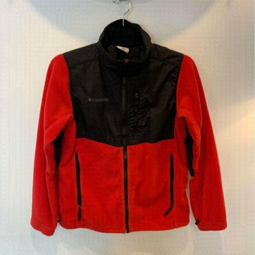 Columbia fleece jacket. Full zip. Size youth 14/16. Red/black. New condi…
